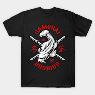 Samurai Japanese Fish Koi Japan T-Shirt